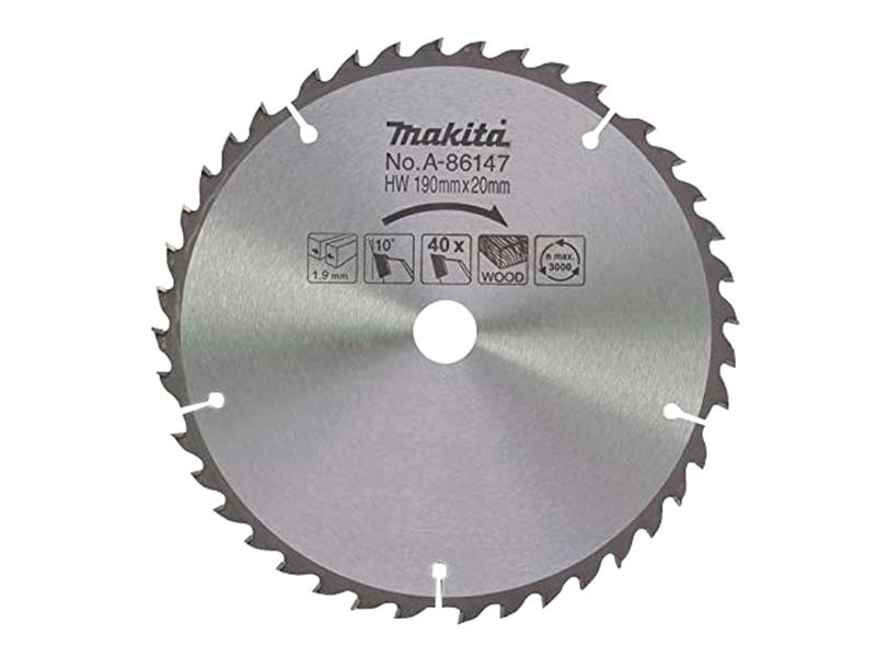 Makita A-86147 Specialized Wood Blade for Cordless Saws 190 x 20mm x 40T