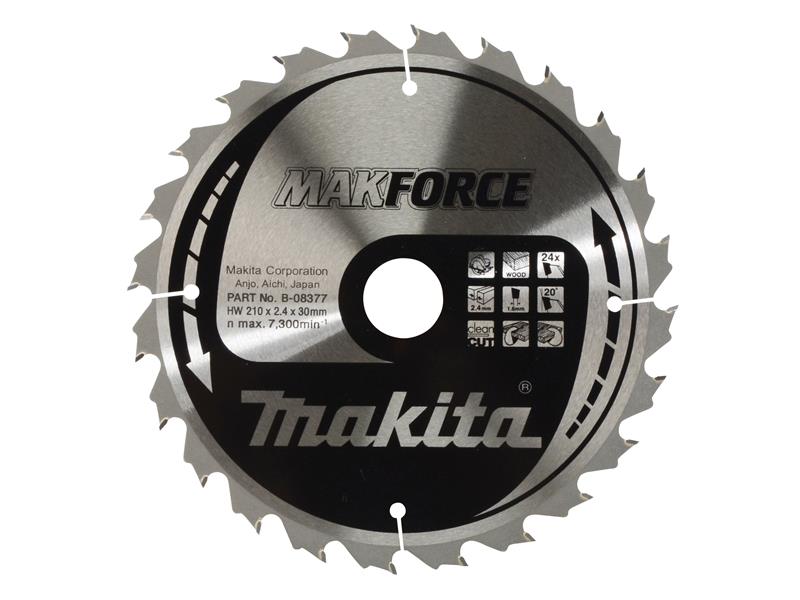 Makita B-08377 MAKFORCE TCT Circular Saw Blade 210 x 30mm x 24T