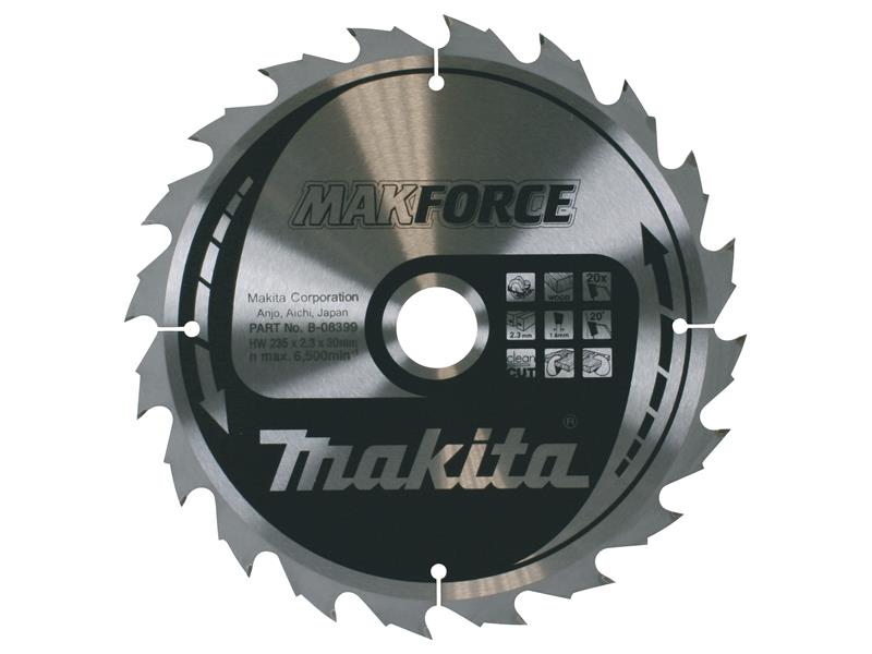 Makita B-08399 MAKBLADE® TCT Circular Saw Blade 235 x 30mm x 20T