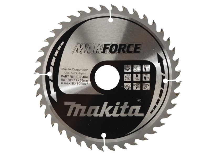 Makita B-08464 MAKFORCE TCT Circular Saw Blade 180 x 30mm x 40T