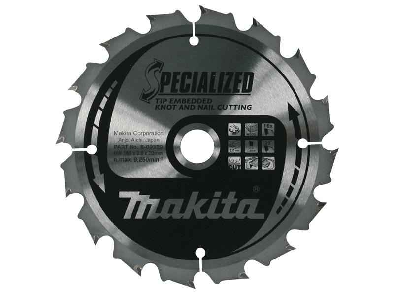 Makita B-09444 Specialized Tip Embedded Knot & Nail Saw Blade 235 x 30mm x 24T