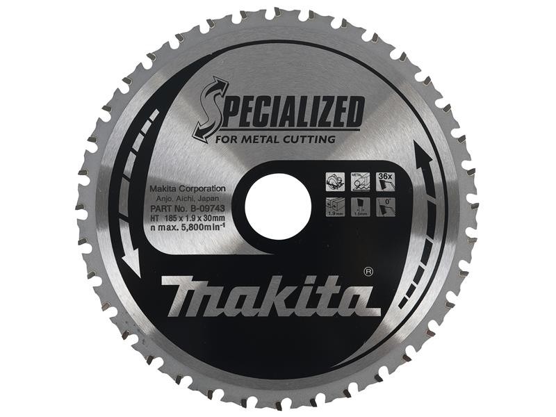 Makita B-09743 Specialized for Metal Cutting Saw Blade 185 x 30mm x 36T