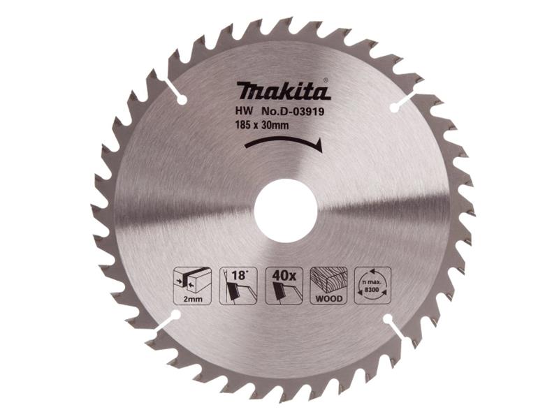 Makita D-03919 TCT Circular Saw Blade 185 x 30mm x 40T