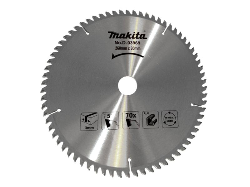 Makita D-03969 TCT Mitre Saw Blade 260 x 30mm x 70T