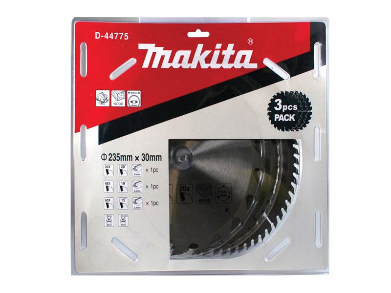 Makita D-44753 TCT Circular Saw Blade Triple Pack 165 x 20mm x 16/24/40T