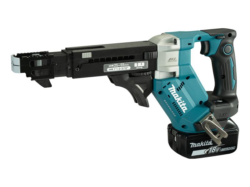 Makita DFR551RTJ LXT Auto Feed Screwdriver 18V 2 x 5.0Ah Li-ion