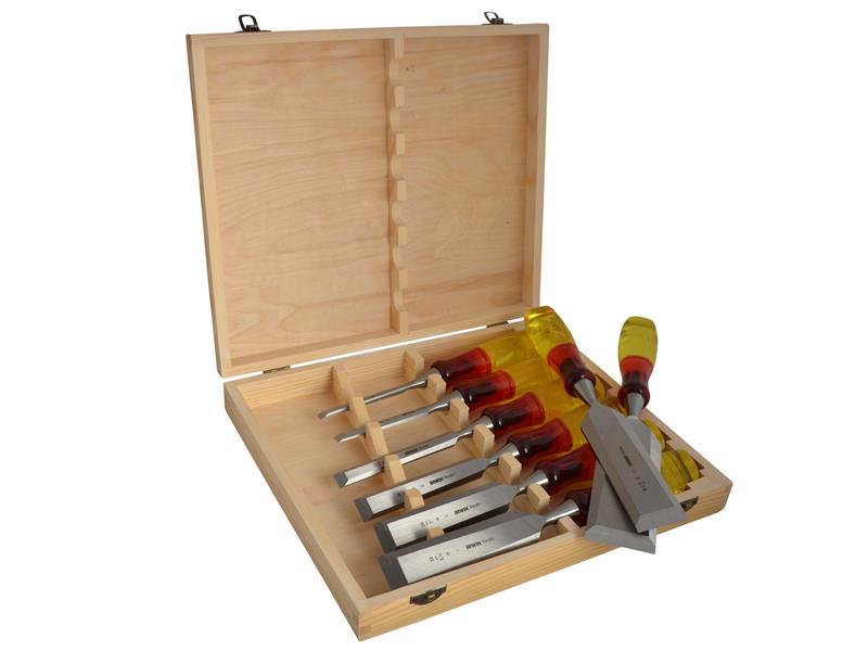 IRWIN® Marples® M373 Bevel Edge Chisel Splitproof Handle Set, 8 Piece