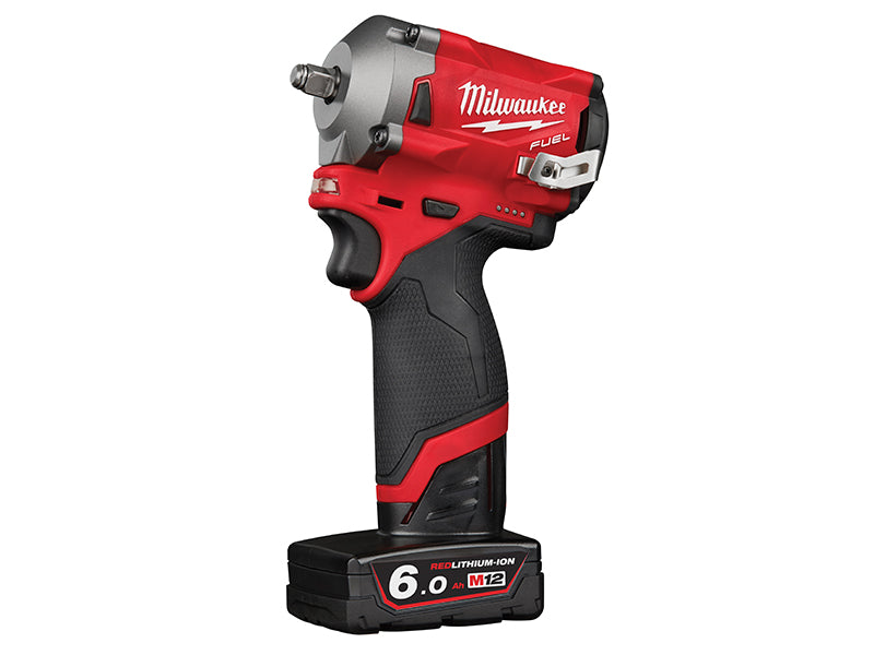 Milwaukee Power Tools M12 FIW38-622X FUEL™ Impact Wrench Kit 12V 1 x 2.0Ah & 1 x 6.0Ah Li-ion