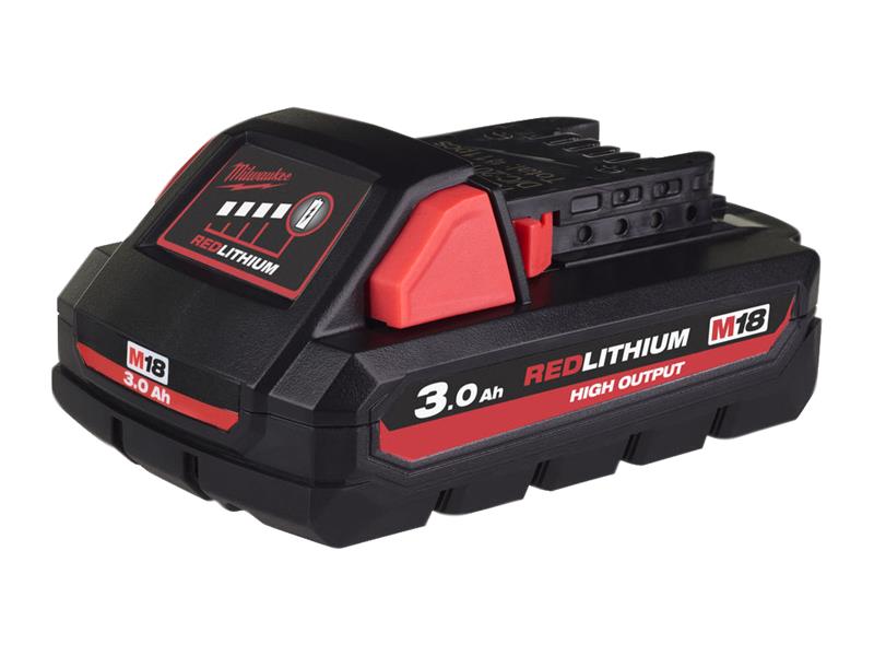 Milwaukee Power Tools M18 HB3 HIGH OUTPUT™ Slide Battery Pack 18V 3.0Ah Li-ion