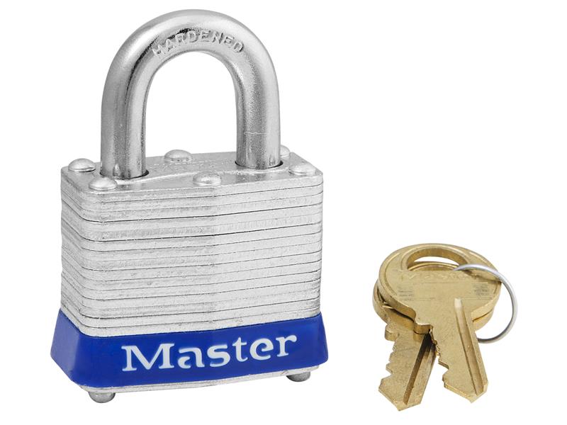 Master Lock 3KABLU Steel Padlock 40mm Key 0431