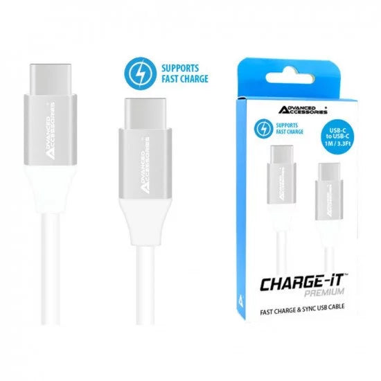 ADVANCED ACCESSORIES - USB C TO USB C CHARGING CABLE 1M