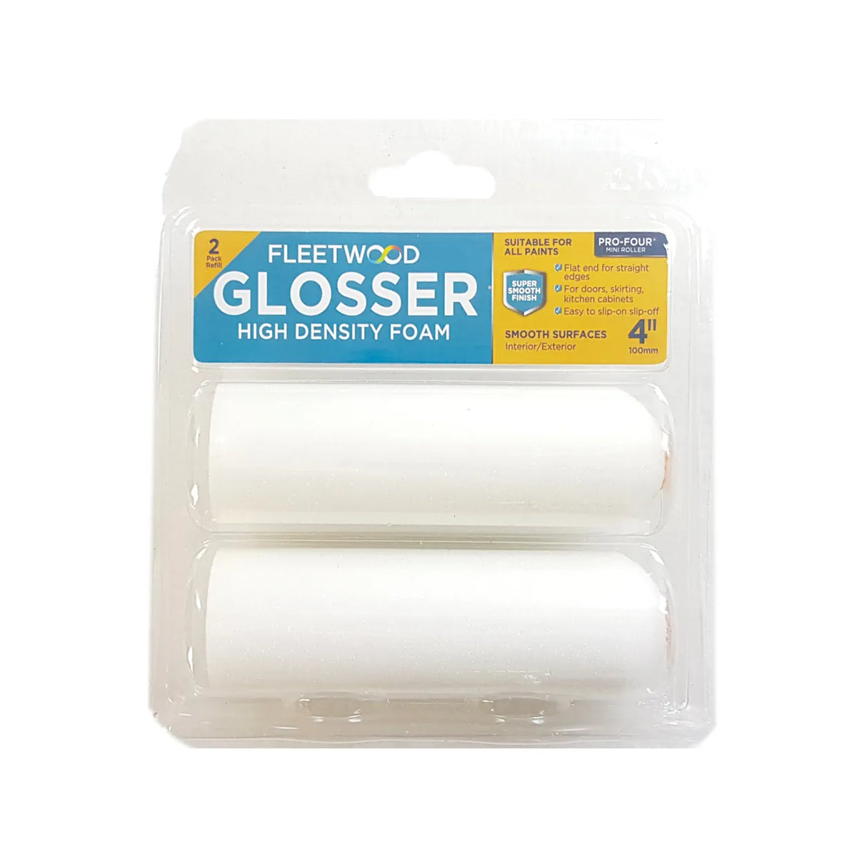 4" GLOSSER FOAM SLEEVE 2PK