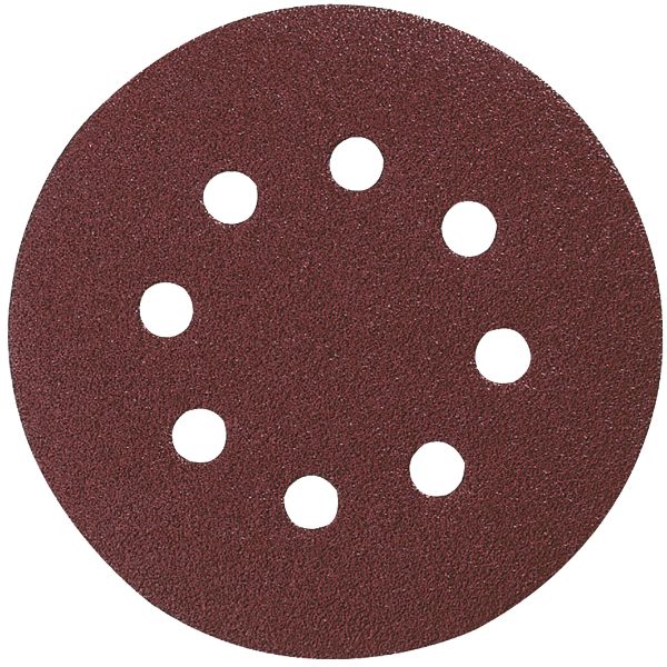 Makita Velcro Red Abrasive Disc 125mm Punched 60G 10 Pack