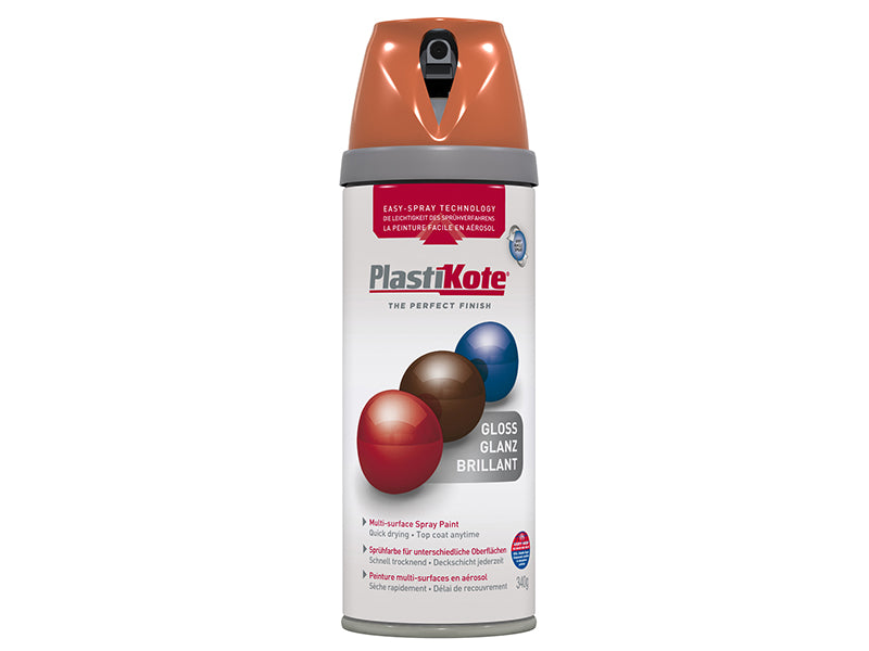 PlastiKote Twist & Spray Gloss Orange 400ml