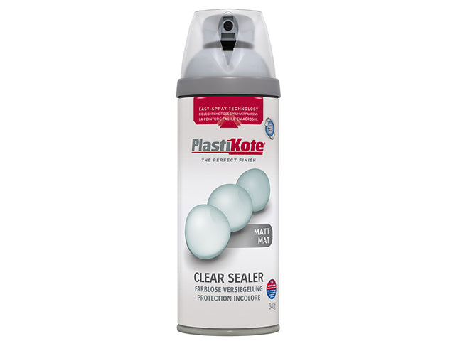 PlastiKote Twist & Spray Matt Clear Sealer 400ml – Watson Hire