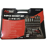 PROTOOL 94 PIECE 1/2'' & 1/4'' SOCKET SET