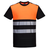 PORTWEST PW3 T-SHIRT - BLACK / ORANGE