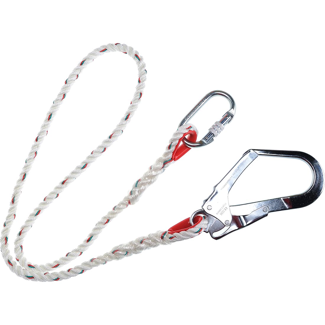 PORTWEST SINGLE RESTRAINT LANYARD 1.5M - WHITE