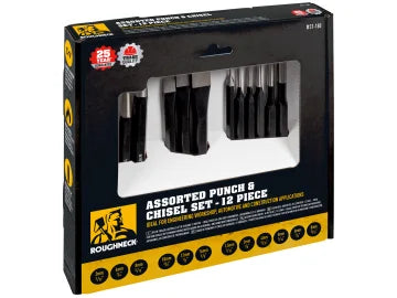 ROUGHNECK PUNCH AND CHISEL SET 12PC