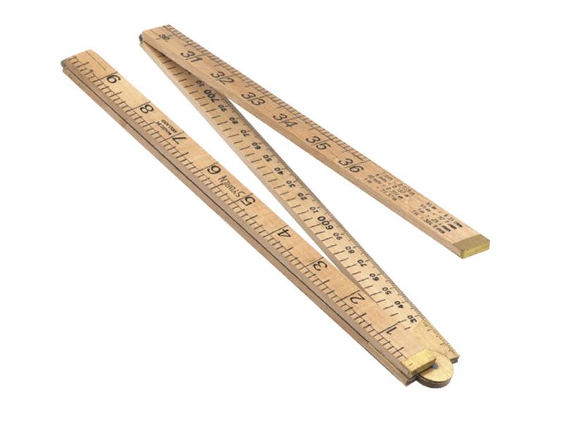 R.S.T. RSR080 Wooden Folding Rule 3ft