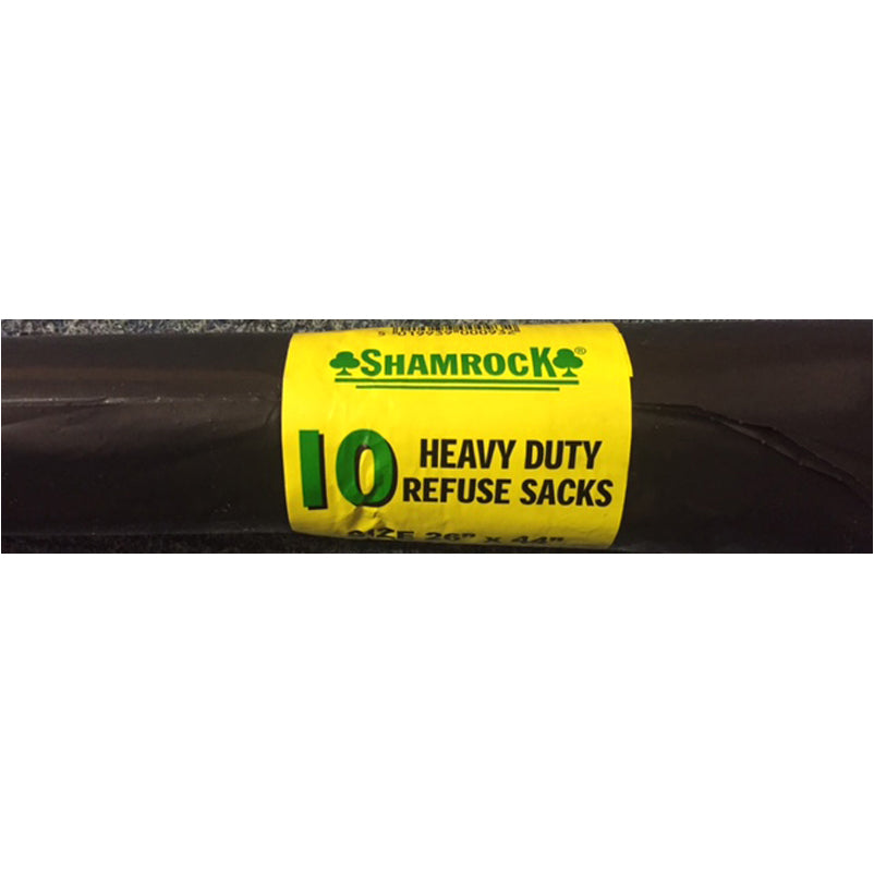 SHAMROCK BLACK BIN BAG X10 26 X 44