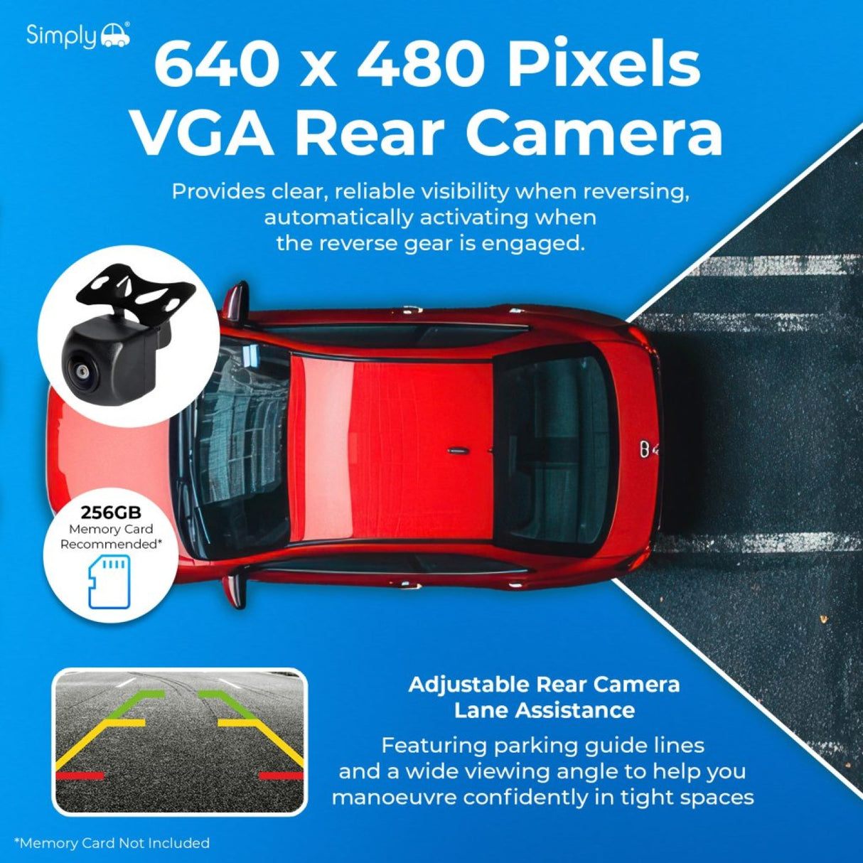 SIMPLY AUTO SMART IN CAR DISPLAY WITH REAR CAMERA