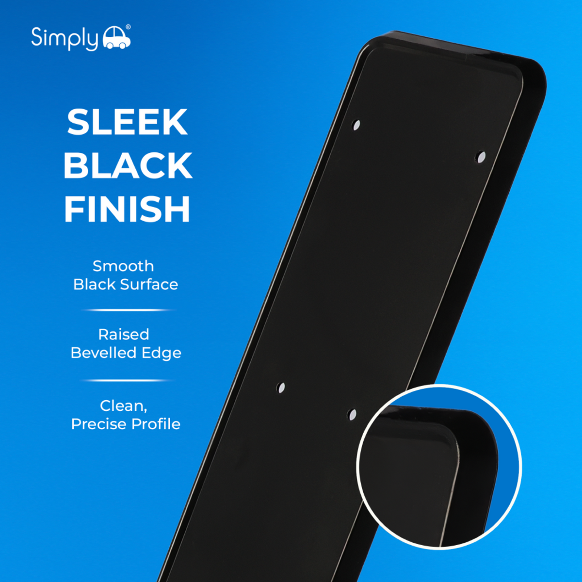 SIMPLY AUTO BLACK ABS NUMBER PLATE HOLDER