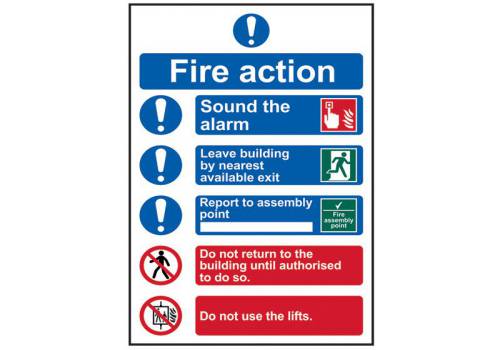 FIRE ACTION PROCEDURE - PVC (200 X 300MM)