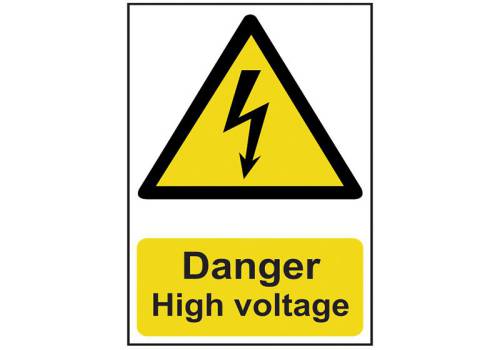 DANGER HIGH VOLTAGE - PVC (200 X 300MM)