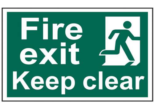 FIRE EXIT KEEP CLEAR - PVC (300 X 200MM)