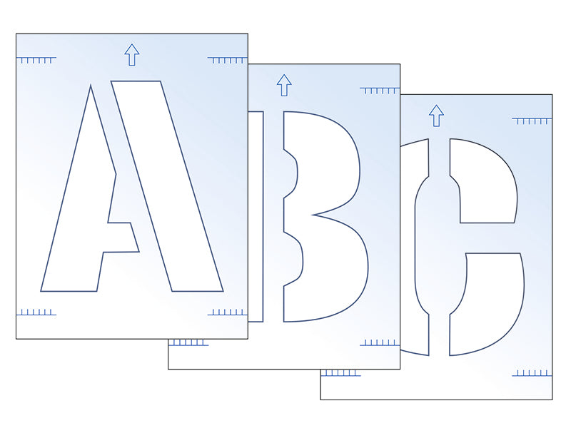 Scan Lettering Print Scan Letter Stencil Kit 300mm – Watson Hire