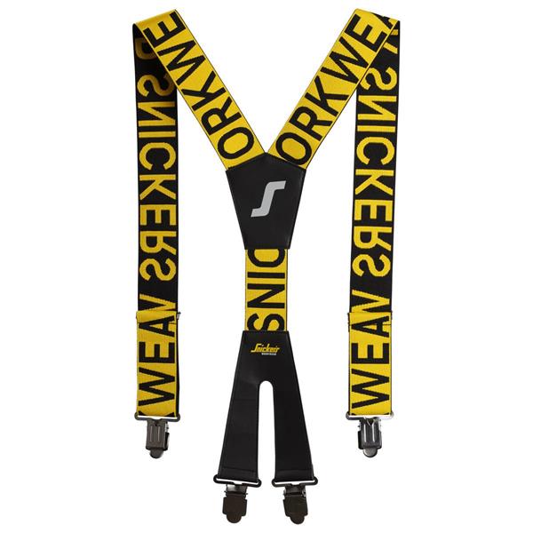 SNICKERS LOGO BRACES - BLACK / YELLOW