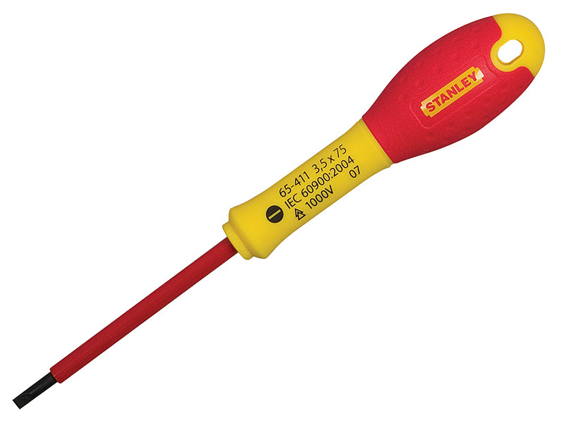 STANLEY® FatMax® VDE Insulated Screwdriver Parallel Tip 4.0 x 100mm