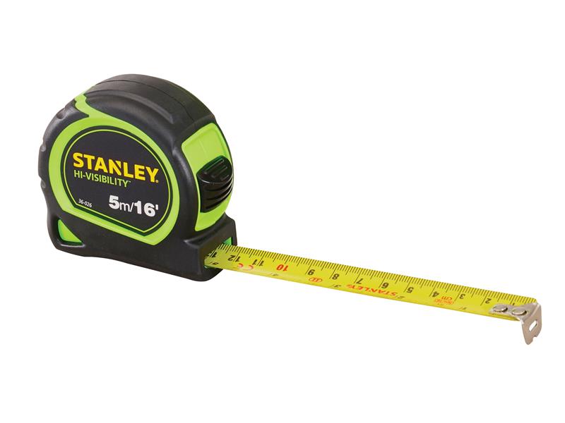 STANLEY® Tylon Hi-Viz Pocket Tape 5m/16ft (Width 25mm)