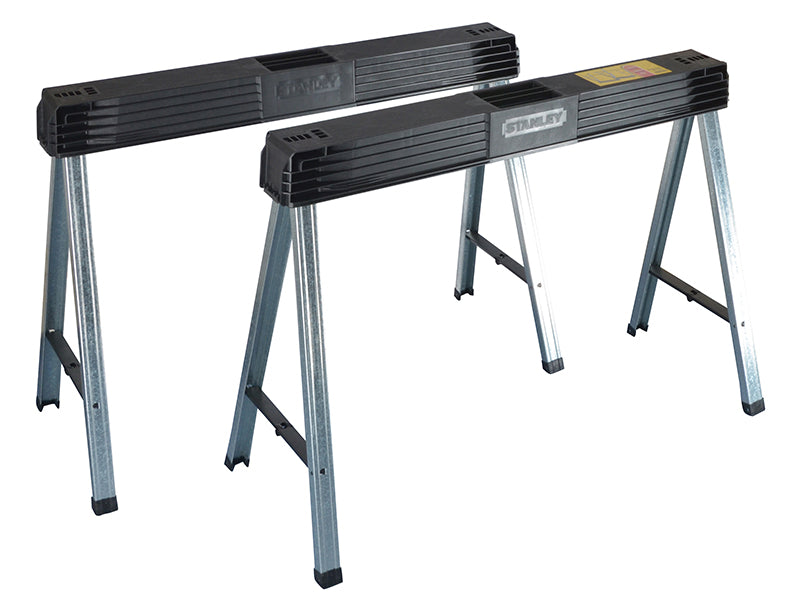 STANLEY® Folding Metal Leg Sawhorses (Twin Pack)