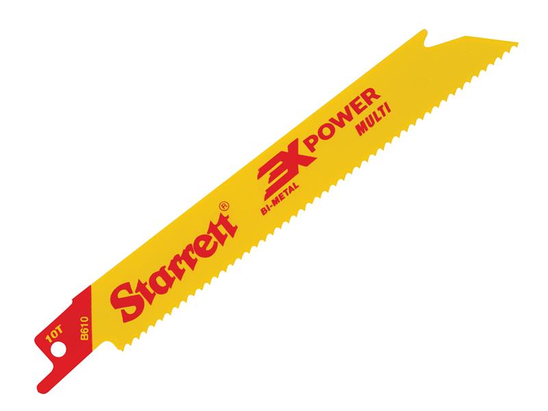 Starrett B6105-5 Bi-Metal Reciprocating Blade, Straight 152mm 10 TPI (Pack 5)