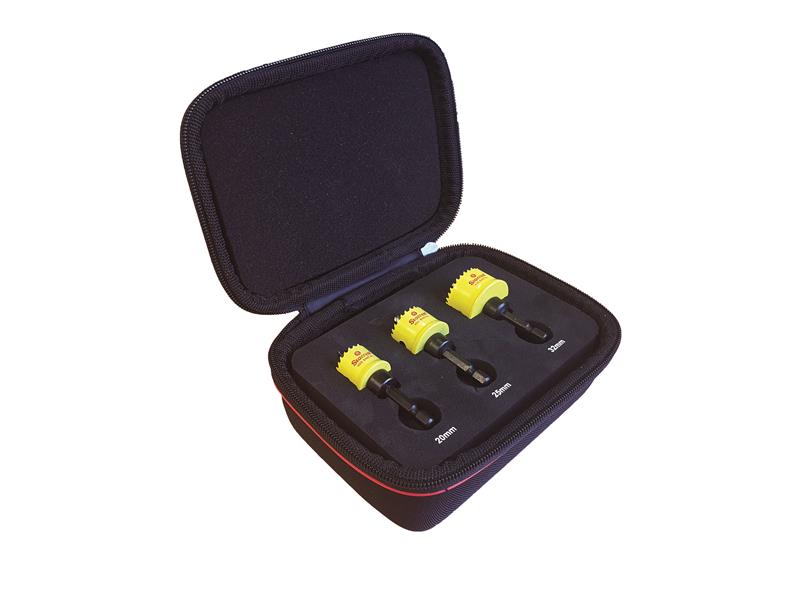 Starrett Cordless Smooth Cut Bi-Metal Holesaw Kit, 3 Piece