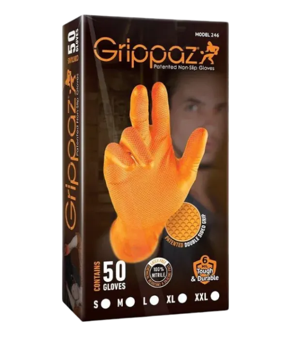 GRIPPAZ ORANGE  DIAMOND GRIP GLOVES - Watson Hire
