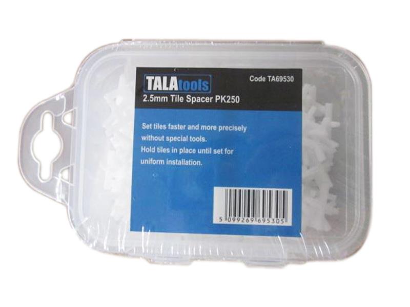 TALAtools Tile Spacers 2.5mm (Pack 250)