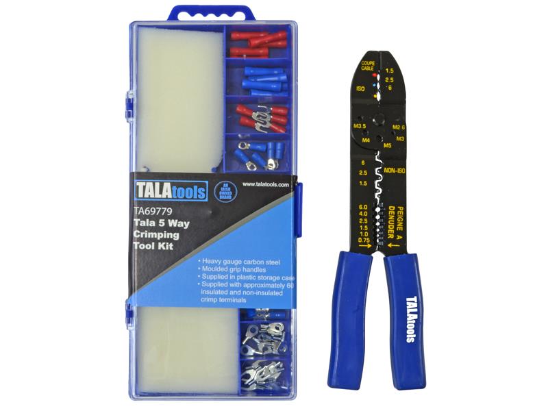 TALAtools 5-Way Crimping Tool Kit