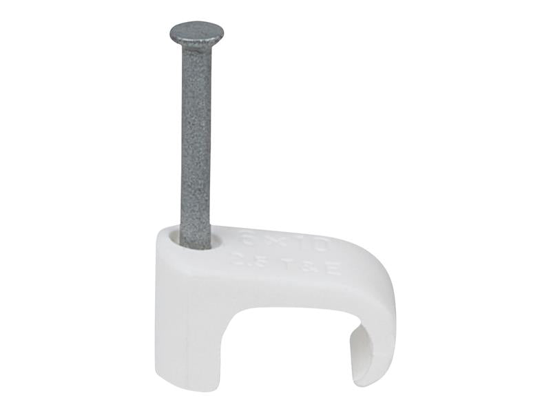 Tillex® Cable Clip Flat 6x10 White 2.0 x 25mm Box 100