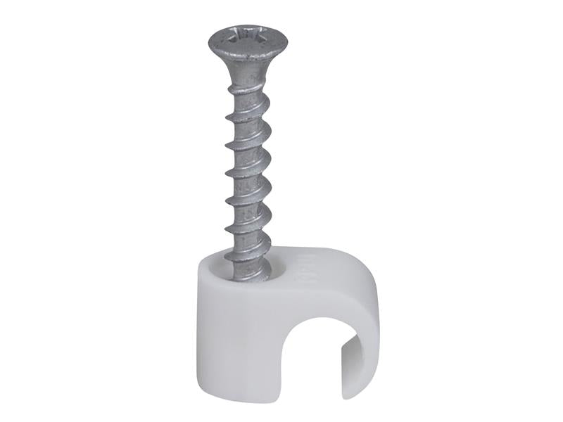 Tillex® Screw Clip Round 10-14 White PH2 x 40mm Box 100