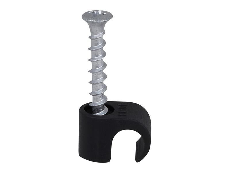 Tillex® Screw Clip Round 10-14 Black PH2 x 33mm Box 100