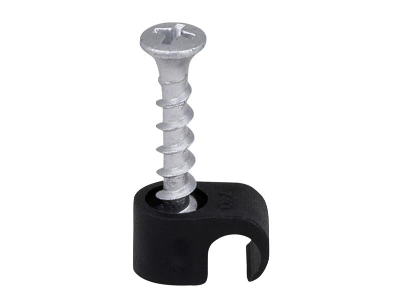 Tillex® Screw Clip Round 7-10 Black PH2 x 33mm Box 100