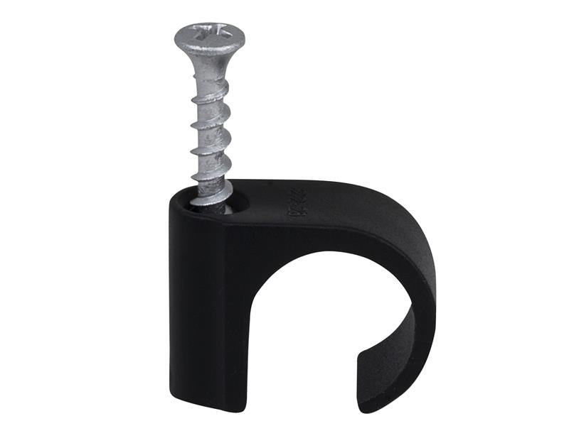 Tillex® Screw Clip Round 22-26 Black PH2 x 45mm Box 50