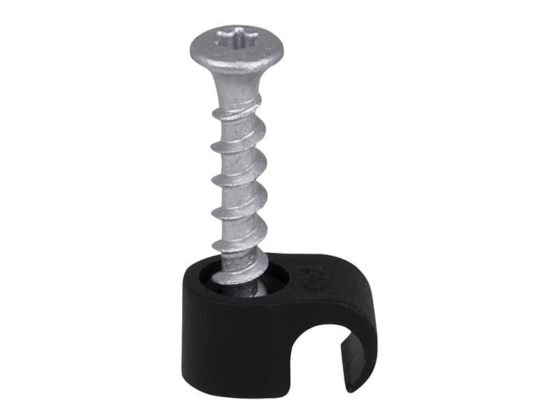Tillex® Screw Clip Round 7-10 Black TX20 x 33mm Box 100