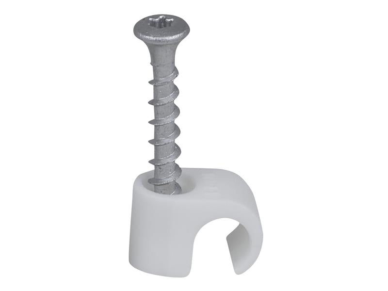 Tillex® Screw Clip Round 10-14 White TX20 x 33mm Box 100