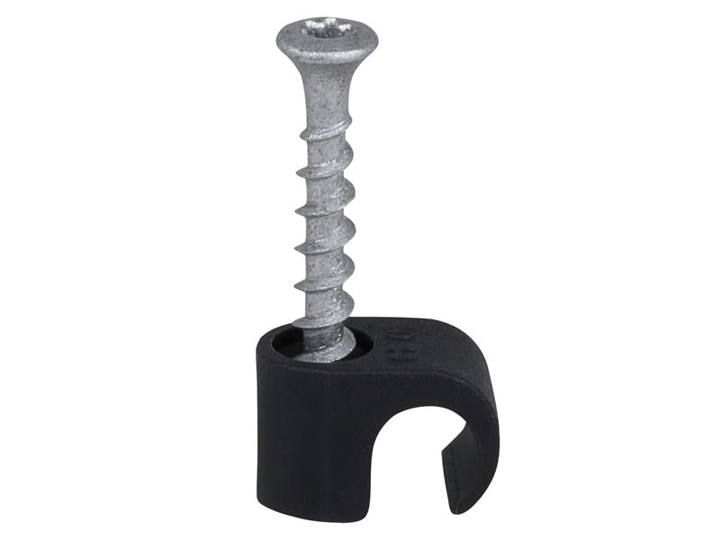 Tillex® Screw Clip Round 10-14 Black TX20 x 33mm Box 100