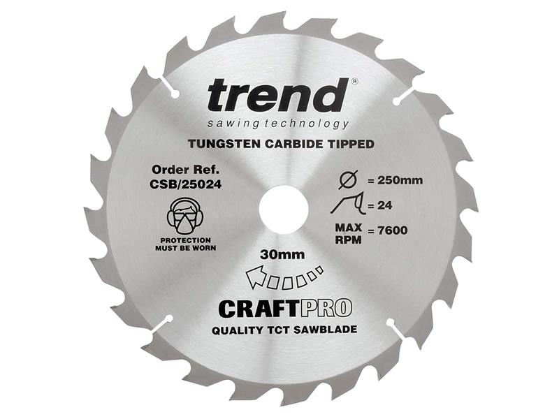 Trend CSB/25024 CraftPro Saw Blade 250 x 30mm x 24T