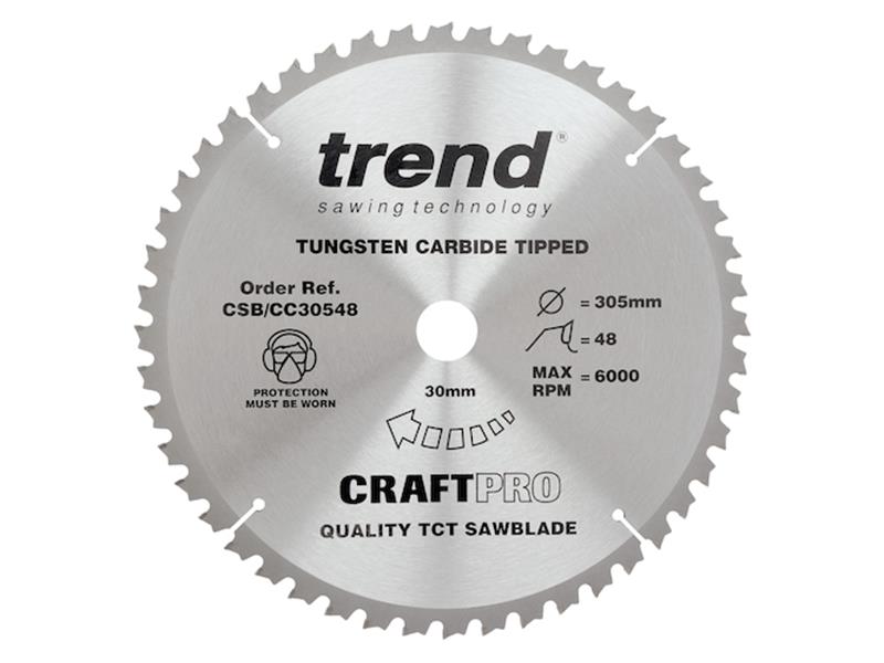 Trend CSB/CC30548 CraftPro Mitre Saw Blade 305 x 30mm x 48T